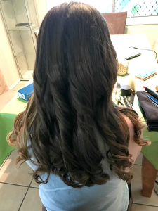loose curls special occasion styling curls brisbane mobile hairdressing